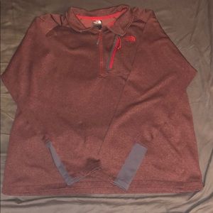 The North Face maroon and red pullover XXL